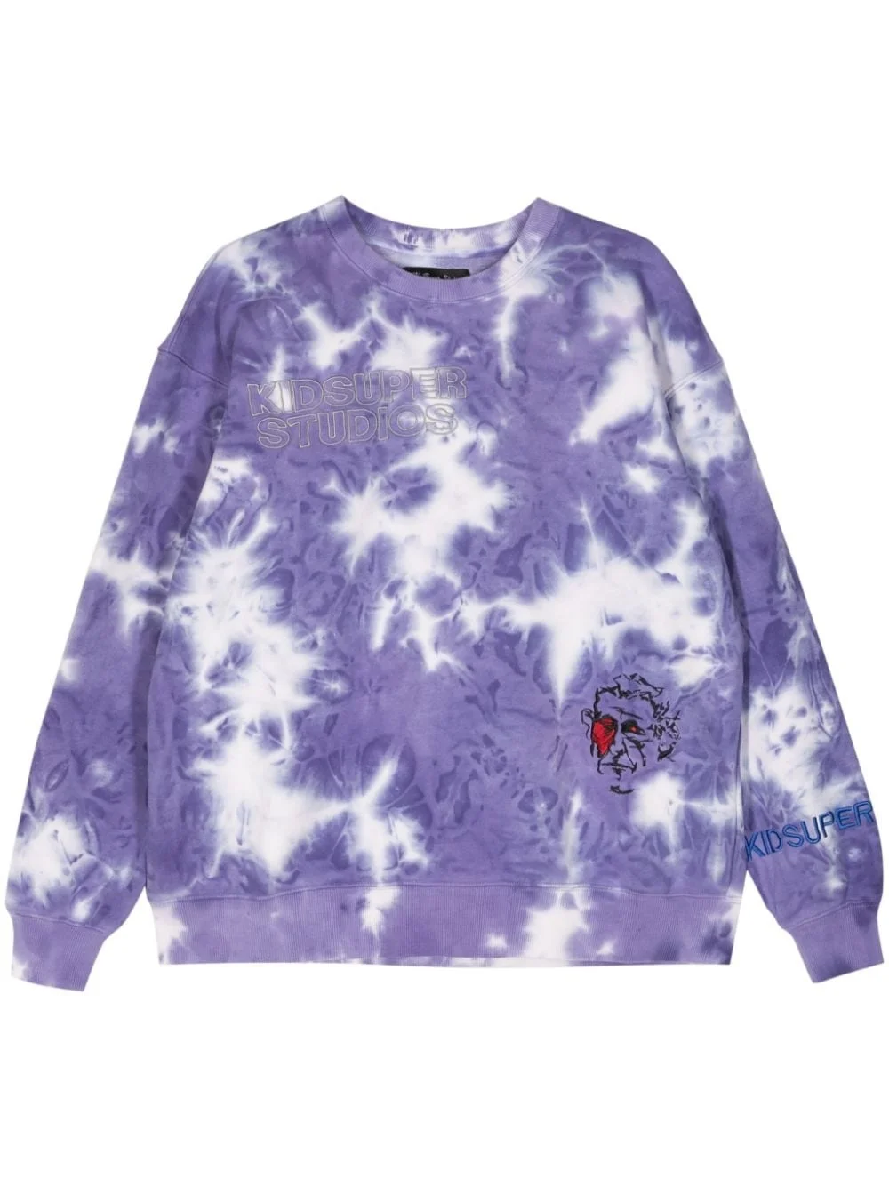 tie-dye embroidered sweatshirt - 1