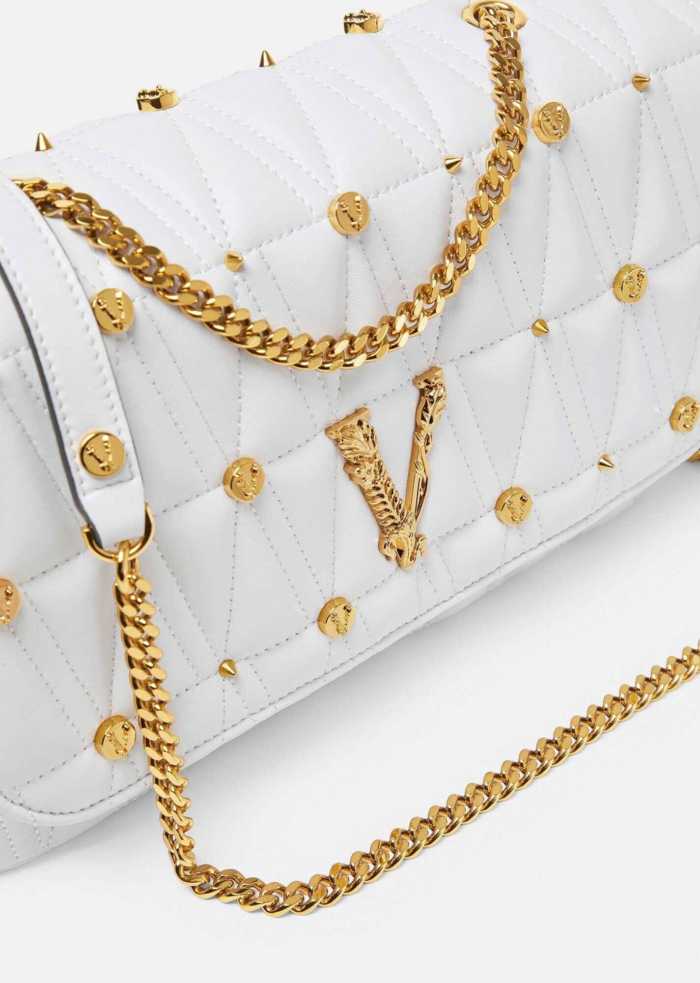 Virtus Studded Quilted Shoulder Bag - 6