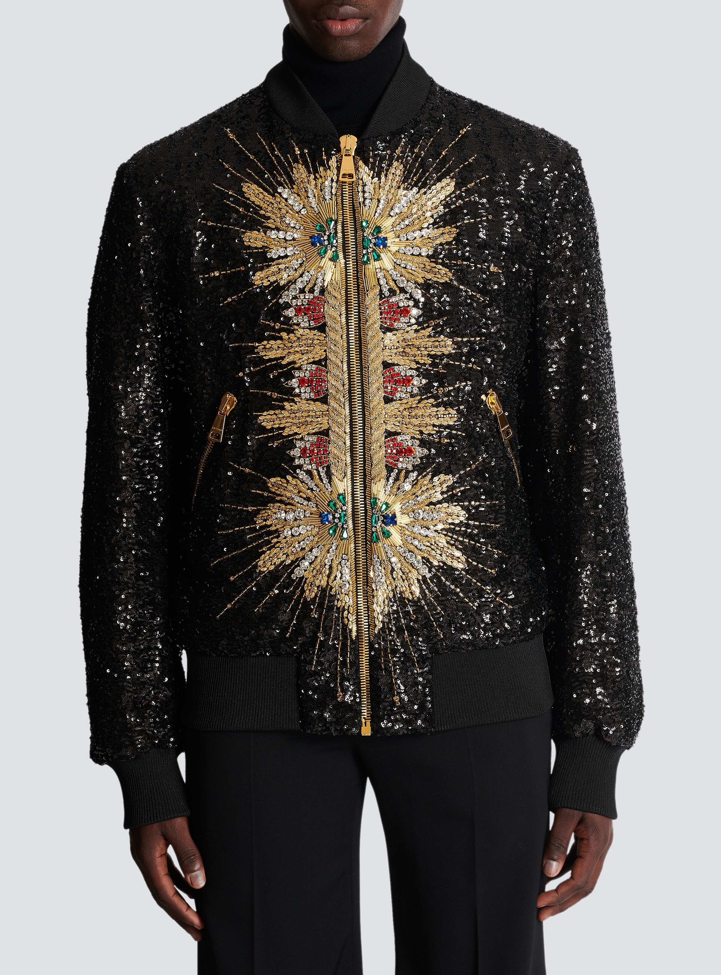 Zipped jacket with embroidery - 5