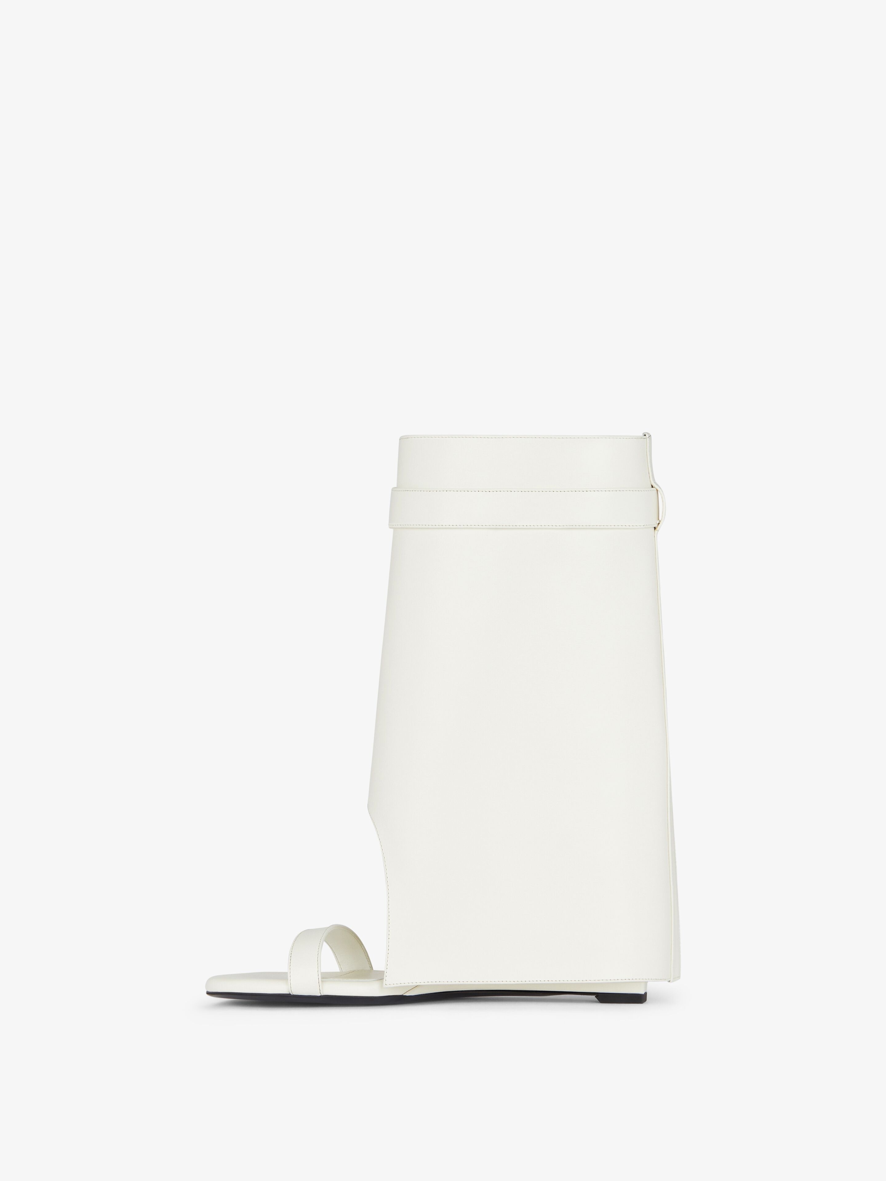 SHARK LOCK SANDAL ANKLE BOOTS IN LEATHER - 4