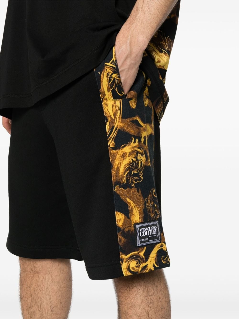 Watercolour Couture-print track shorts - 5