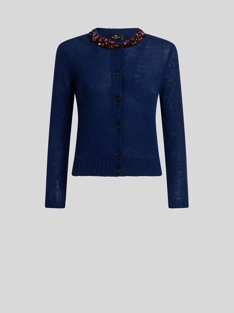 SILK AND CASHMERE CARDIGAN WITH EMBROIDERY 1