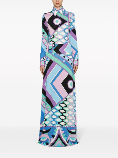 PUCCI Vivara-print A-line maxiskirt outlook