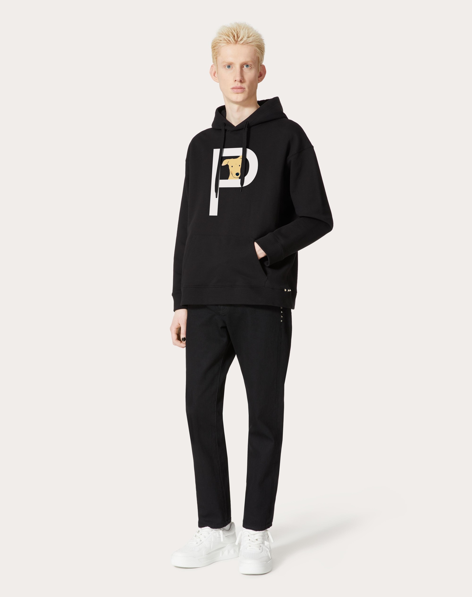 VALENTINO GARAVANI ROCKSTUD PET CUSTOMISABLE UNISEX HOODED SWEATSHIRT - 3