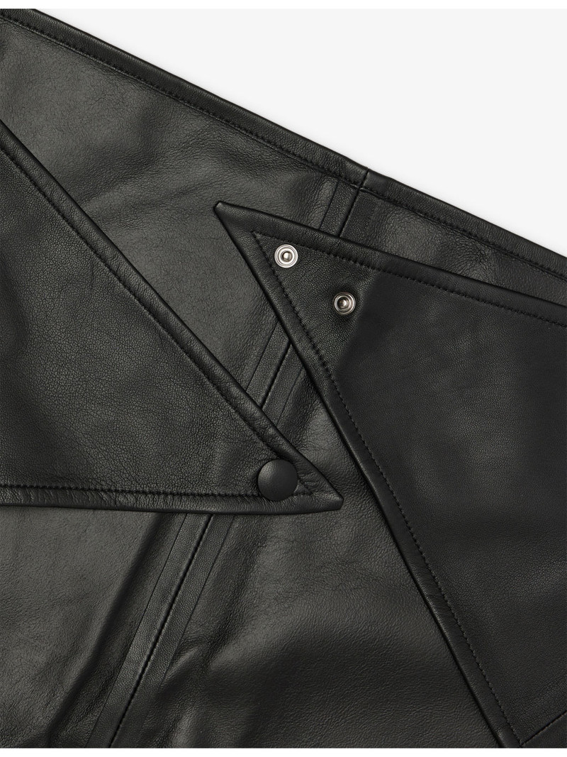 NOUR HAMMOUR Draped Leather Foulard outlook