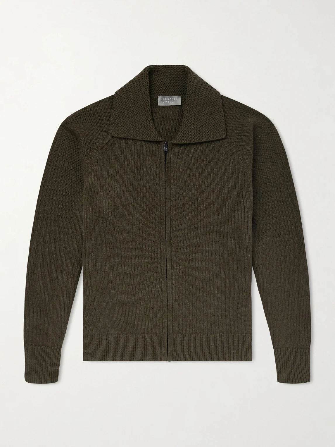 Merino Wool Zip-Up Cardigan - 1