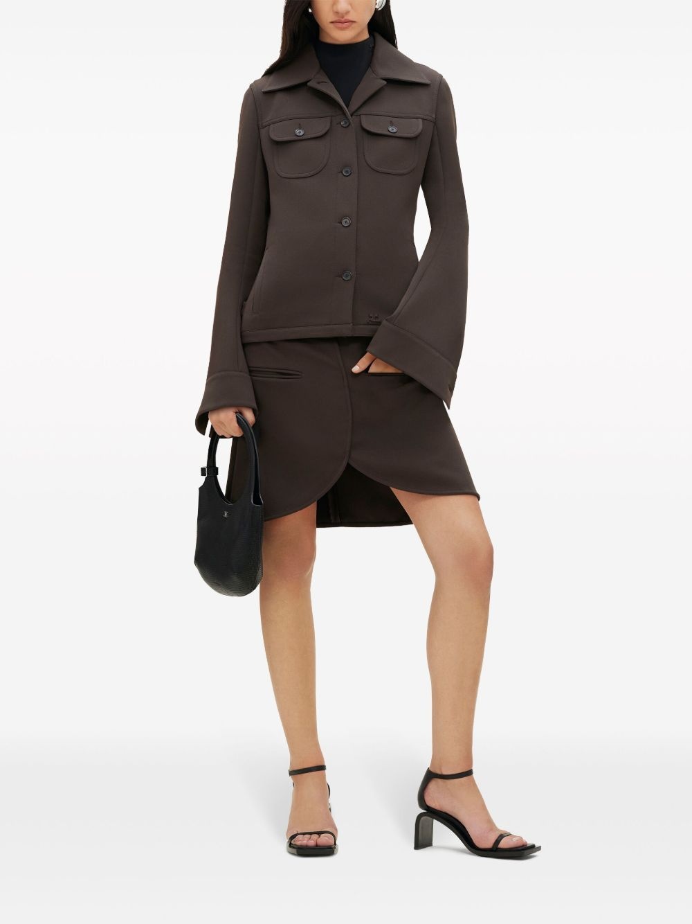 single-breasted twill jacket - 2