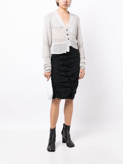 Y's asymmetric-shape knitted cardigan outlook