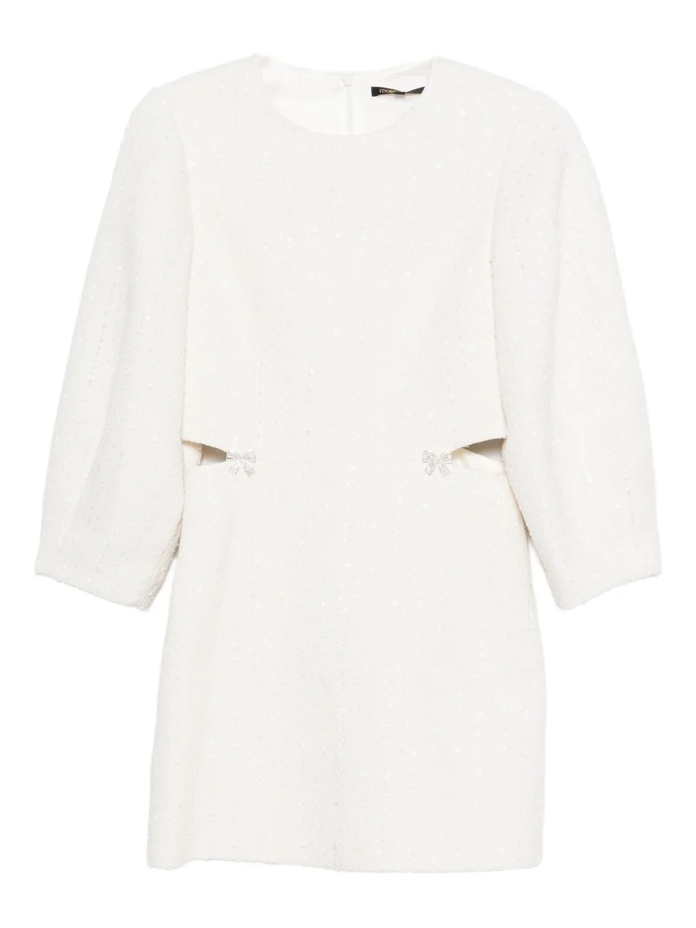 cut-out bow cotton dress - 1