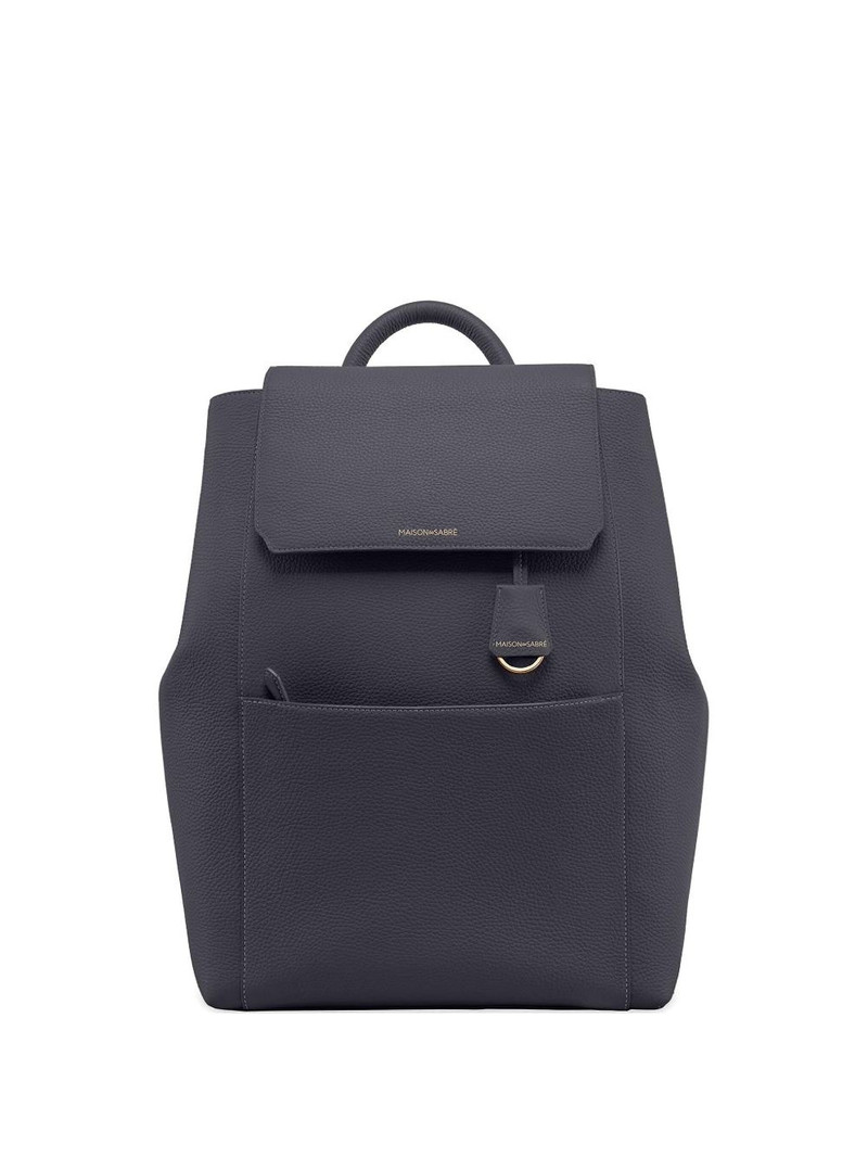 flap leather soft backpack 1