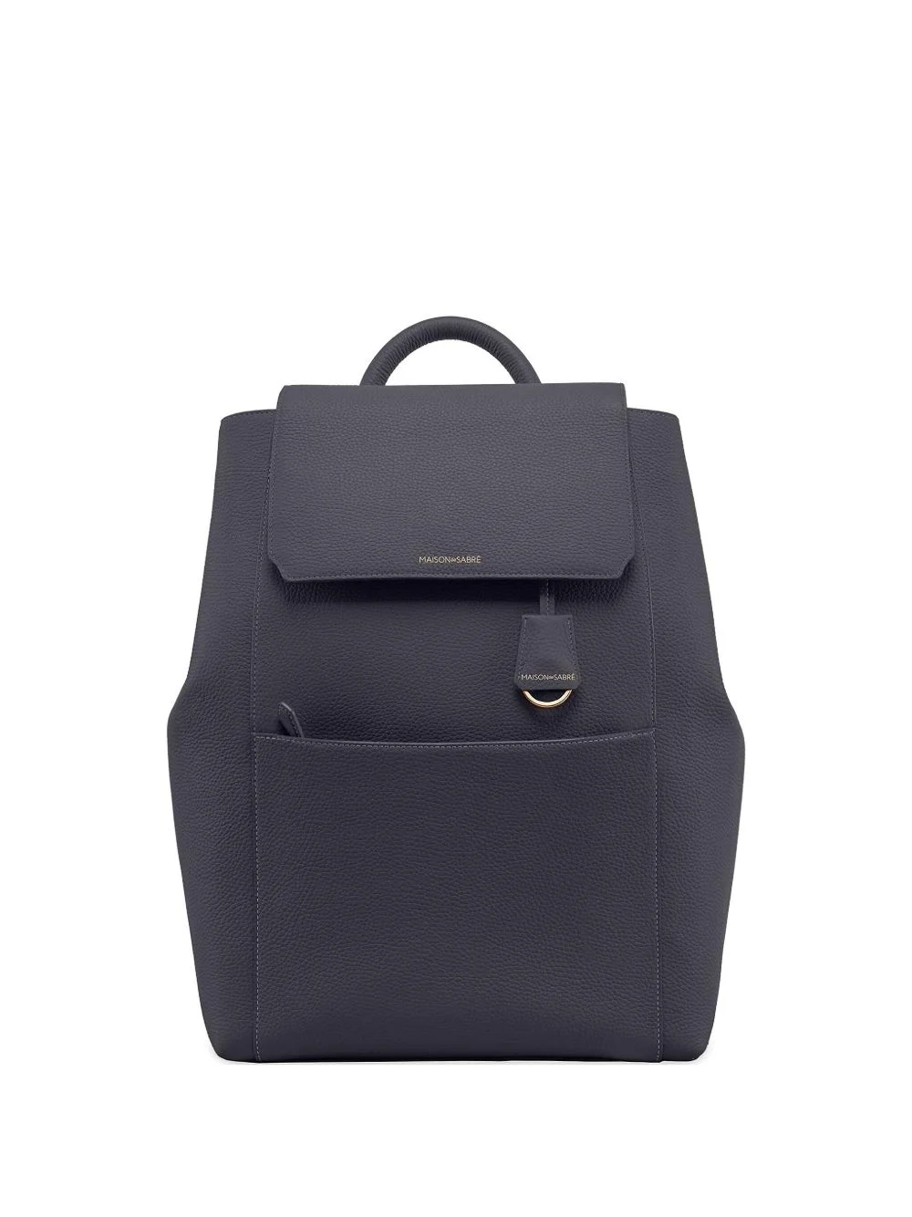 flap leather soft backpack - 1