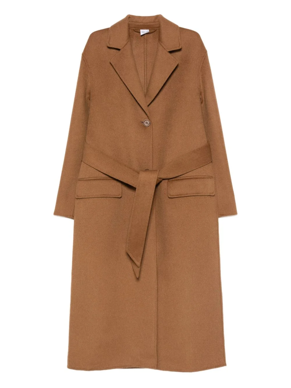 belted wool coat - 1