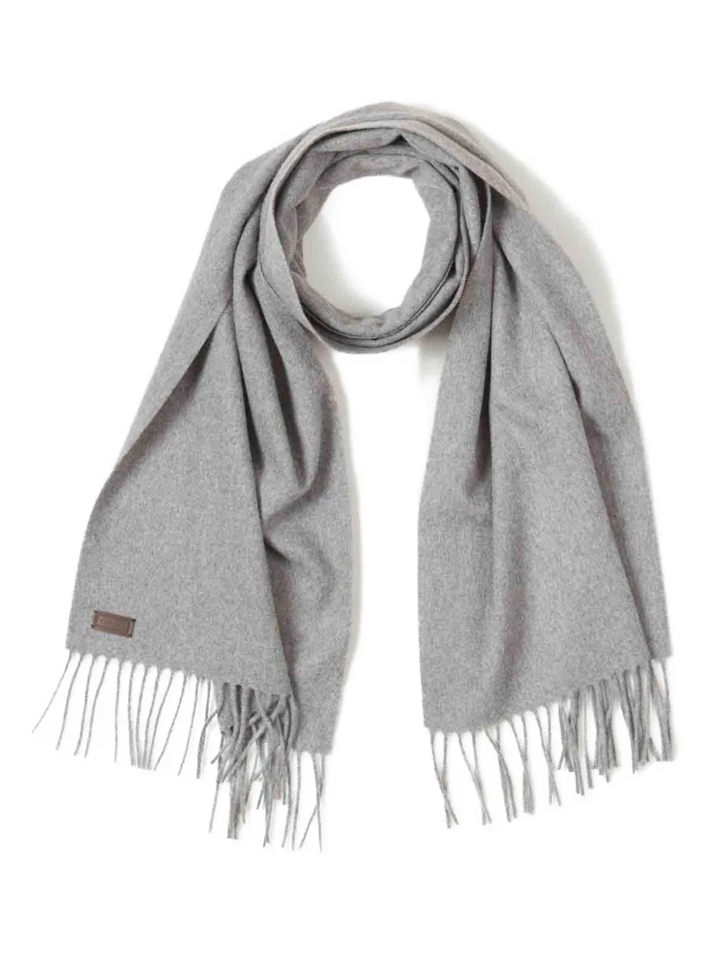 fringed cashmere scarf - 1