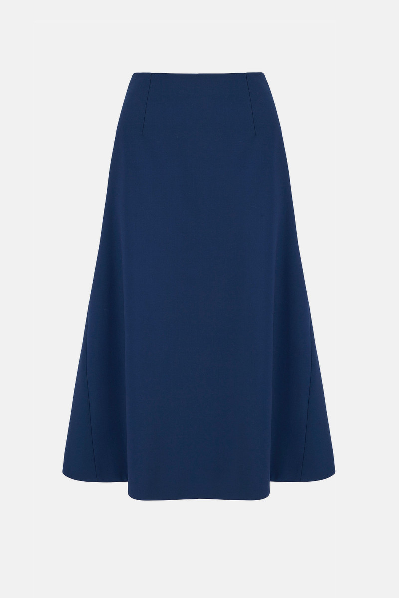 Queenie Skirt In Navy Summer Wool 1