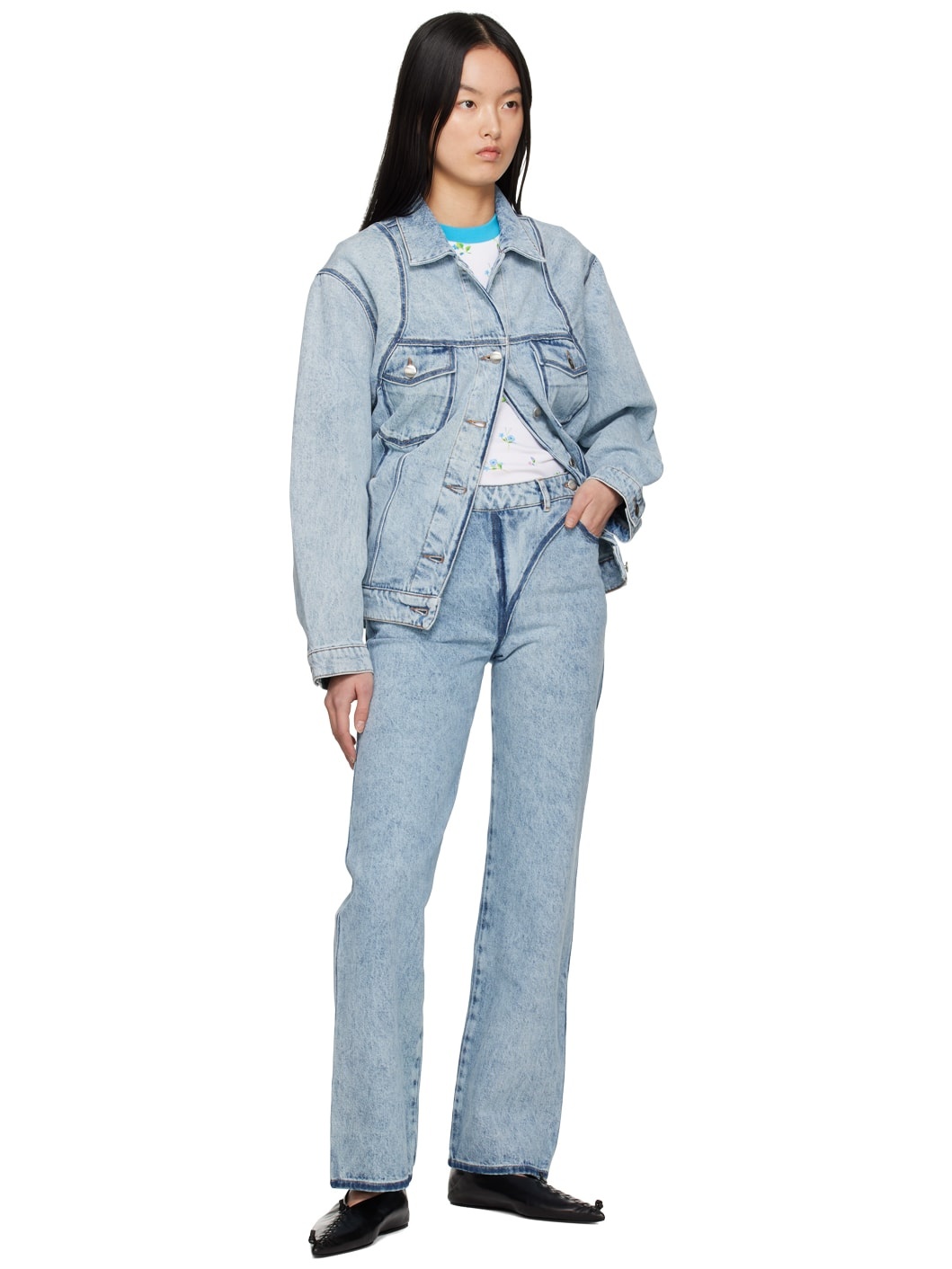 Blue Washed-Out Jeans - 4