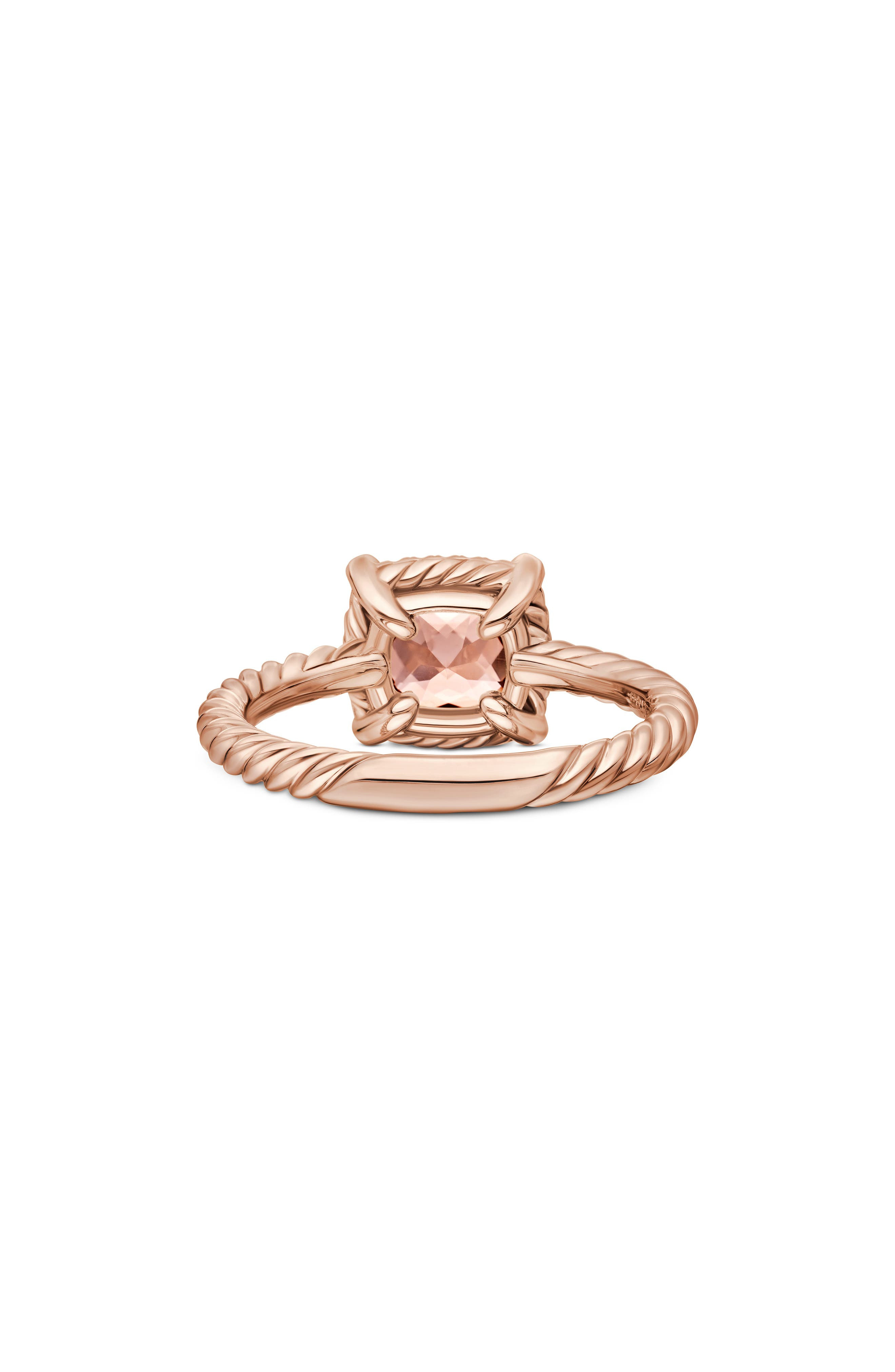 David Yurman Petite Chatelaine® Pavé Bezel Ring in Morganite at Nordstrom - 7