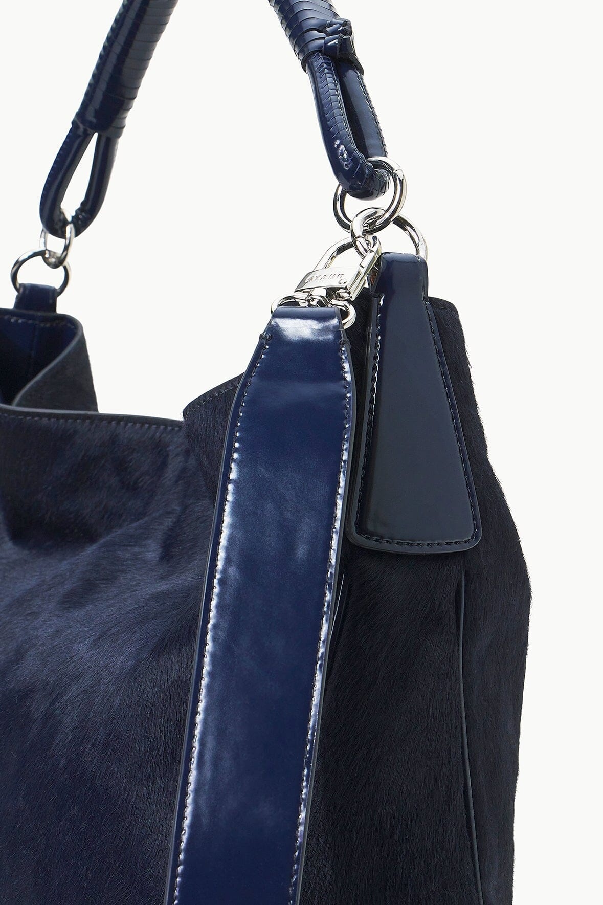 STAUD PERRY HOBO BAG NAVY - 4