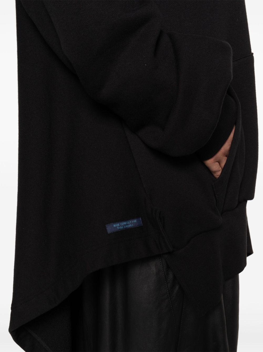 drop-shoulder asymmetric hoodie - 5