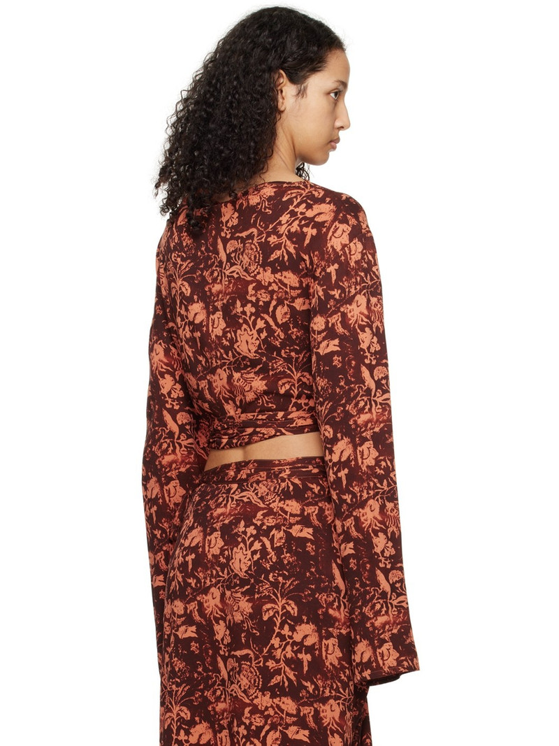 Brown & Orange Asymmetric T-Shirt 3