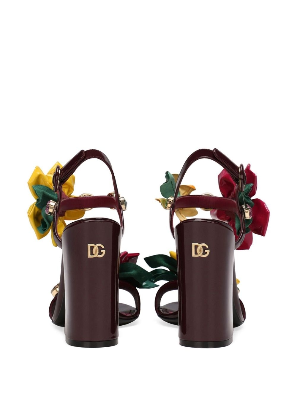 floral-appliquÃ© ankle-strap sandals - 3