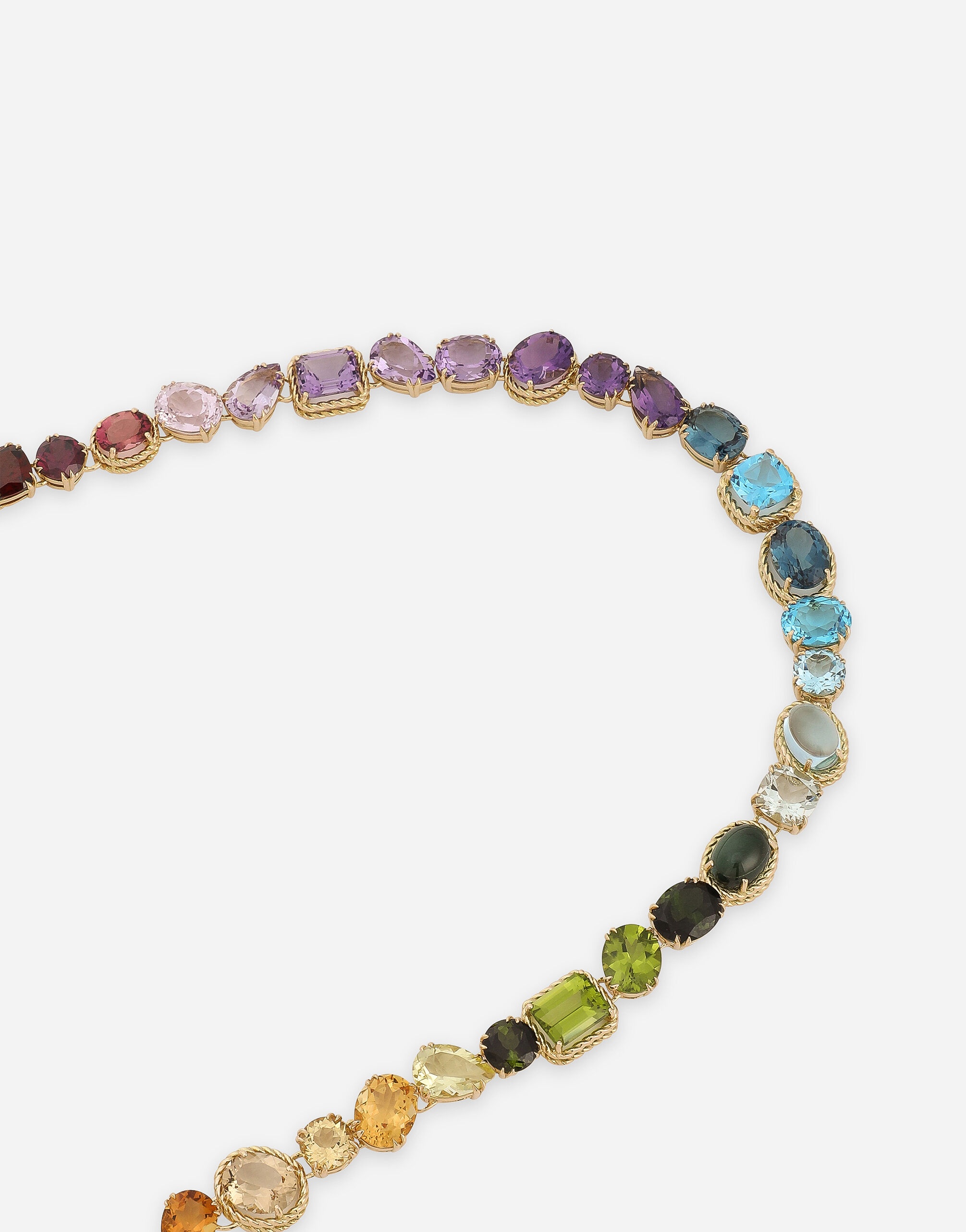 Rainbow Sautoir  18-carat yellow gold and multicolored gems - 3