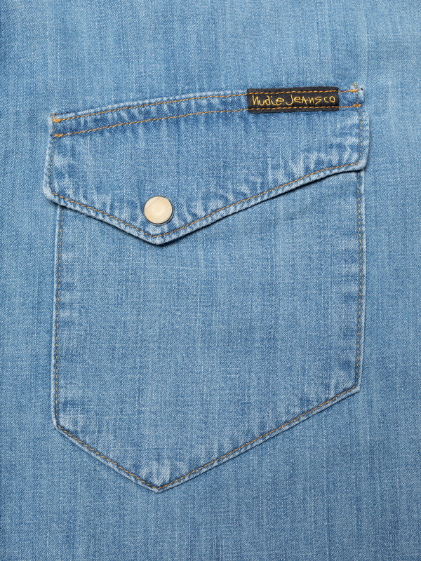 Gunnar Light Used Denim Shirt Light Blue - 4
