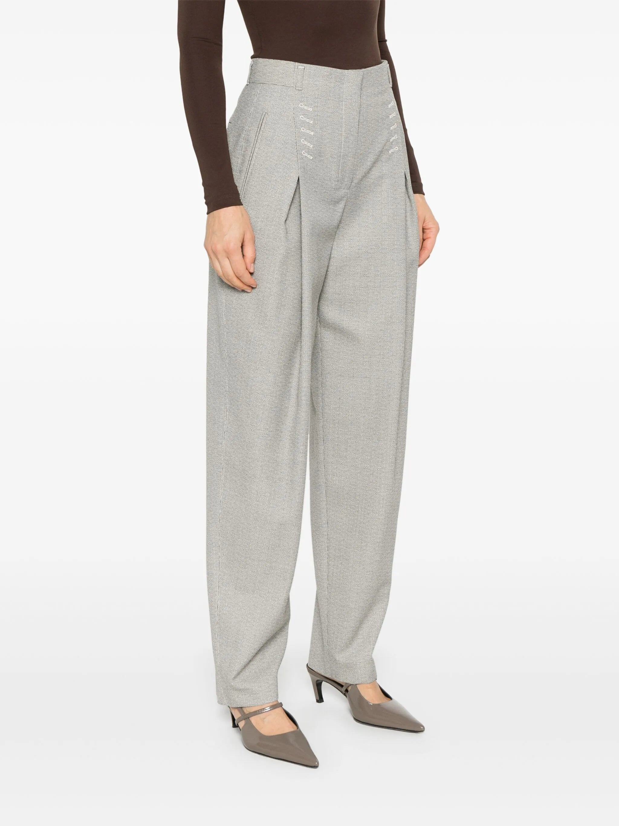 micro check trousers - 3