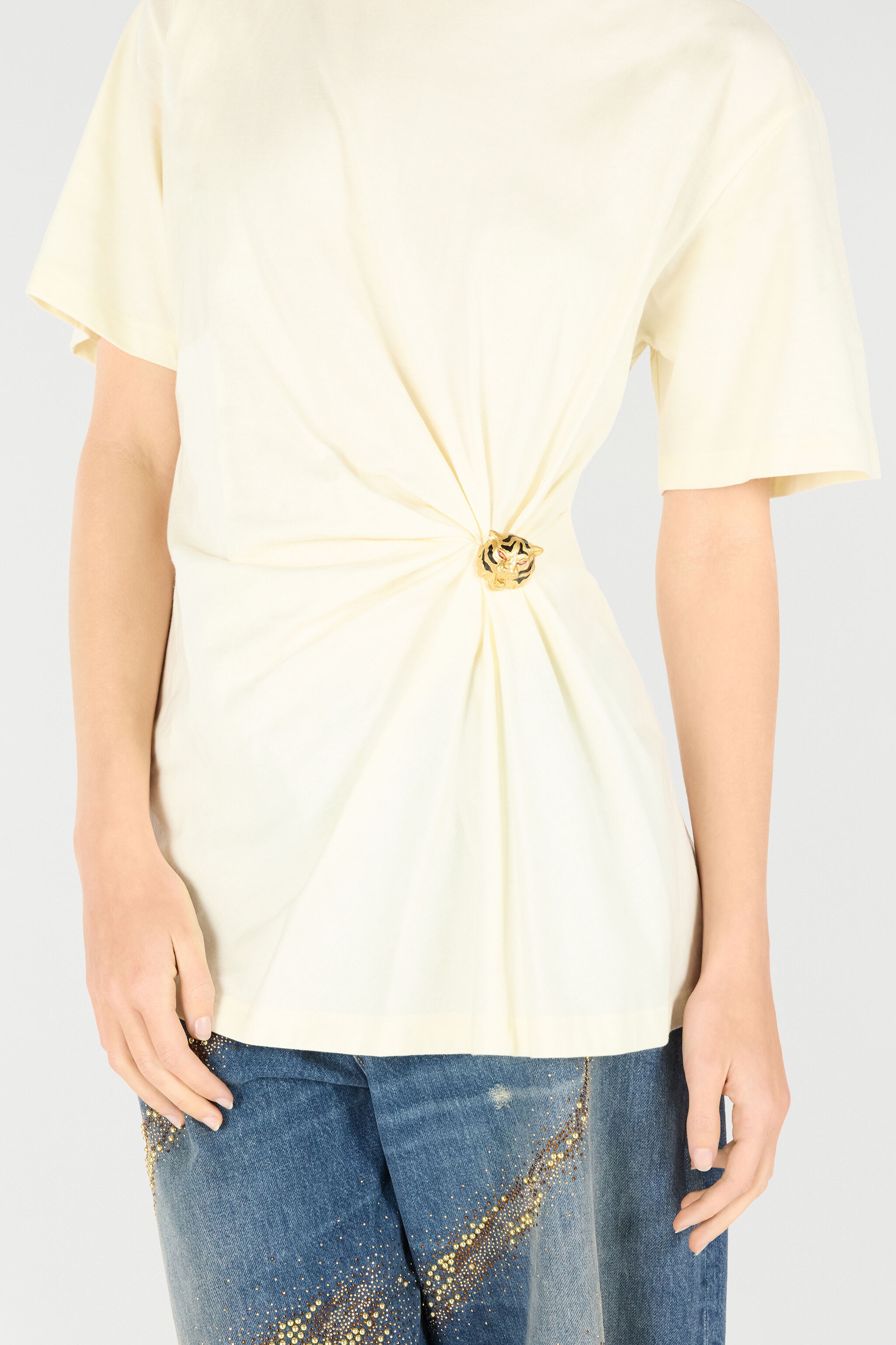T-Shirt with Jewel Tiger Head - 6