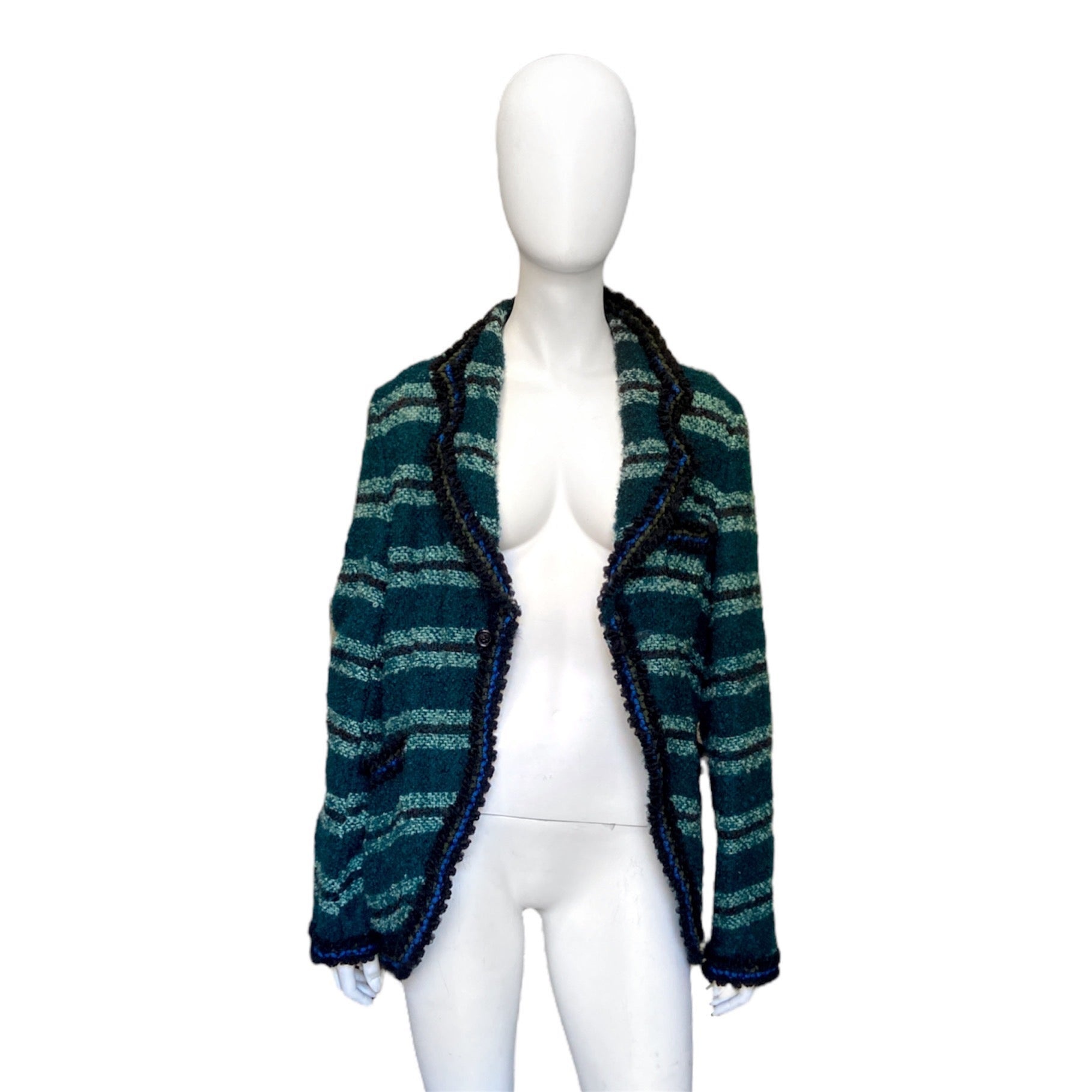 Comme des garçons Homme Plus fall 2004 boiled mohair wool knit blazer jacket - 3