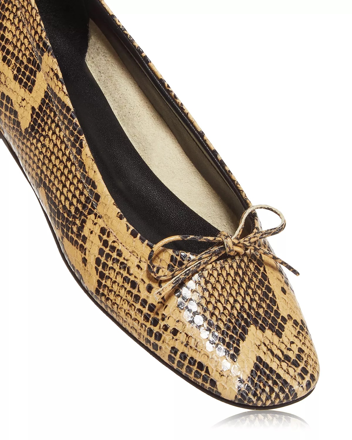 Women's Delfina Bow Embossed Ballet Flats - 5