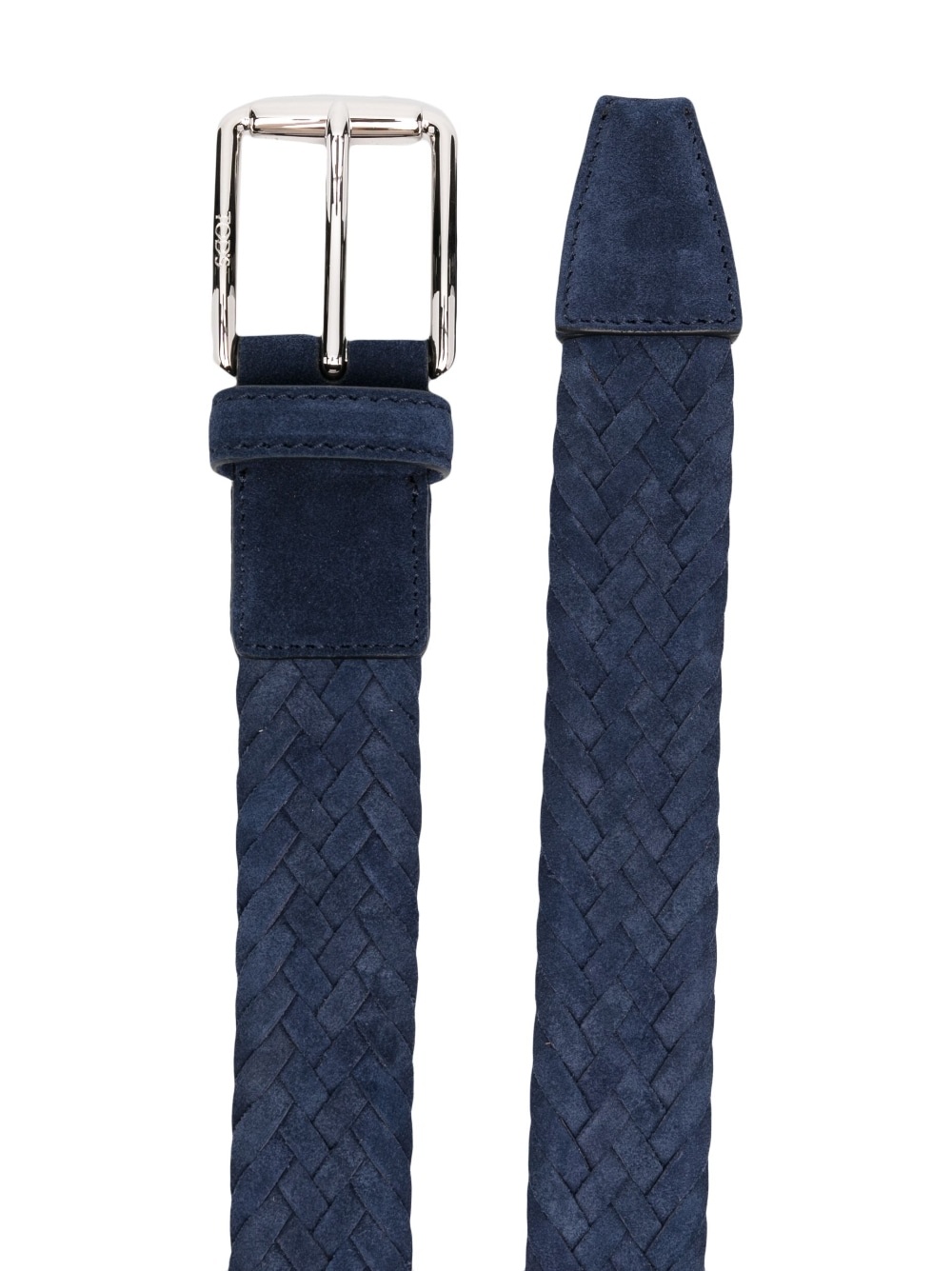 logo-engraved braided belt - 2