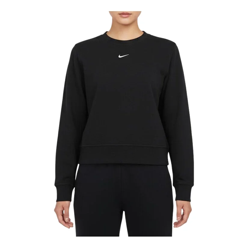 (WMNS) Nike One Dri-Fit Crew Neck Sweatshirt 'Black' IB1451-010 - 1