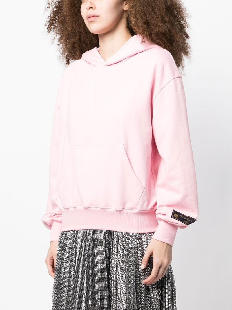 logo-patch cotton hoodie 3