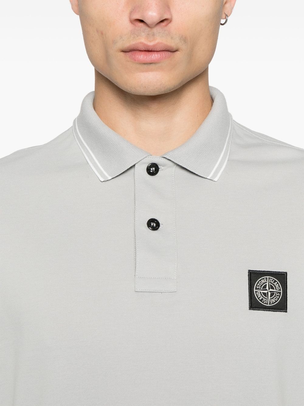 Compass-patch polo shirt - 4