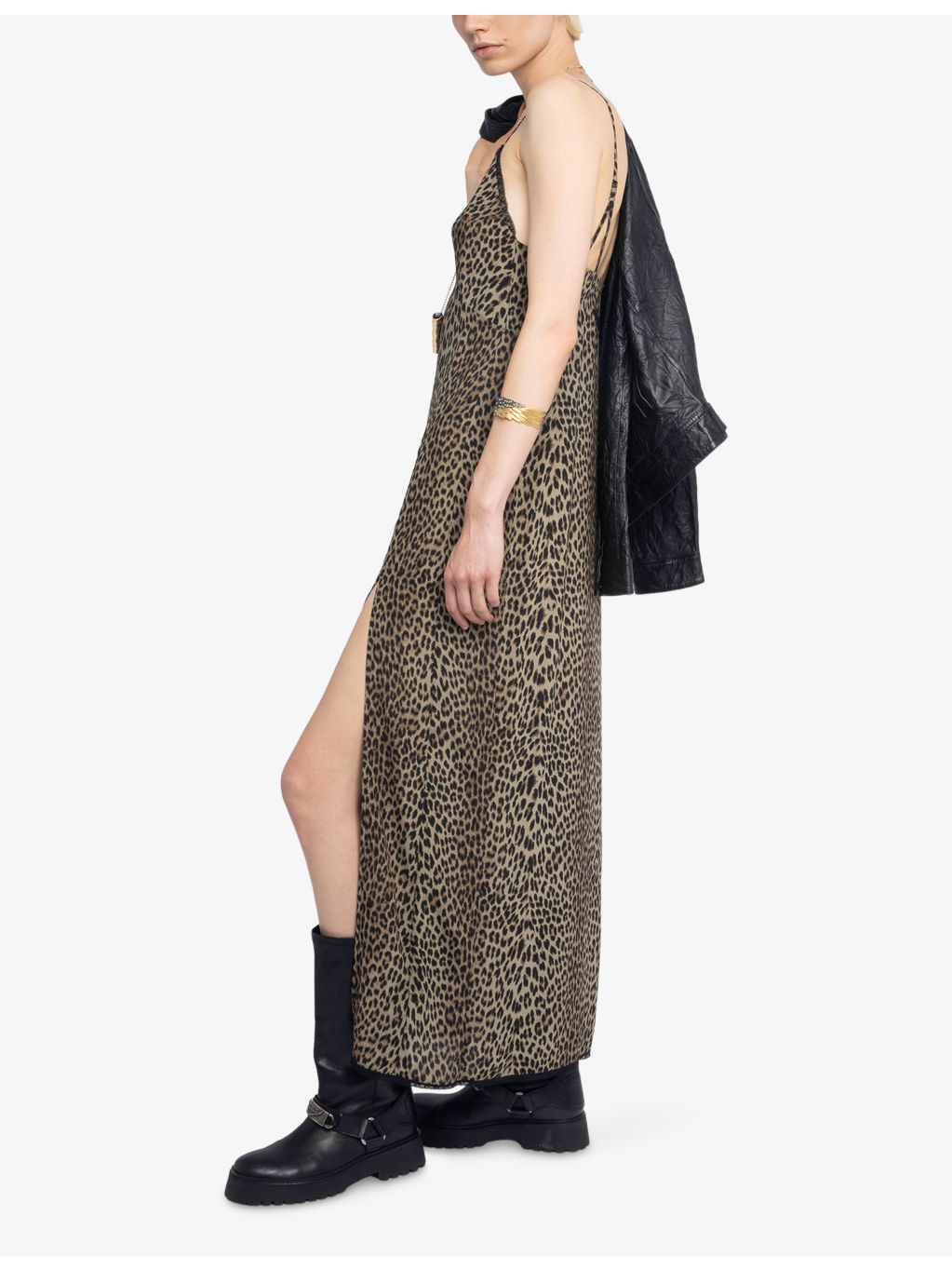 Ramelil Leopard-Print Woven Midi Dress - 3