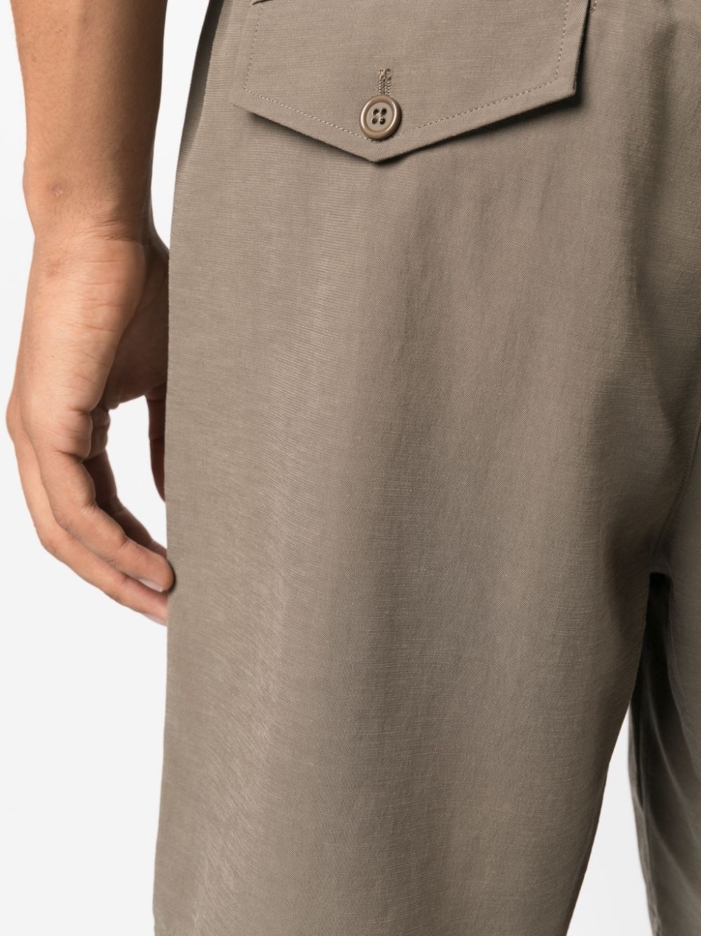 pintucked elasticated bermuda shorts - 5