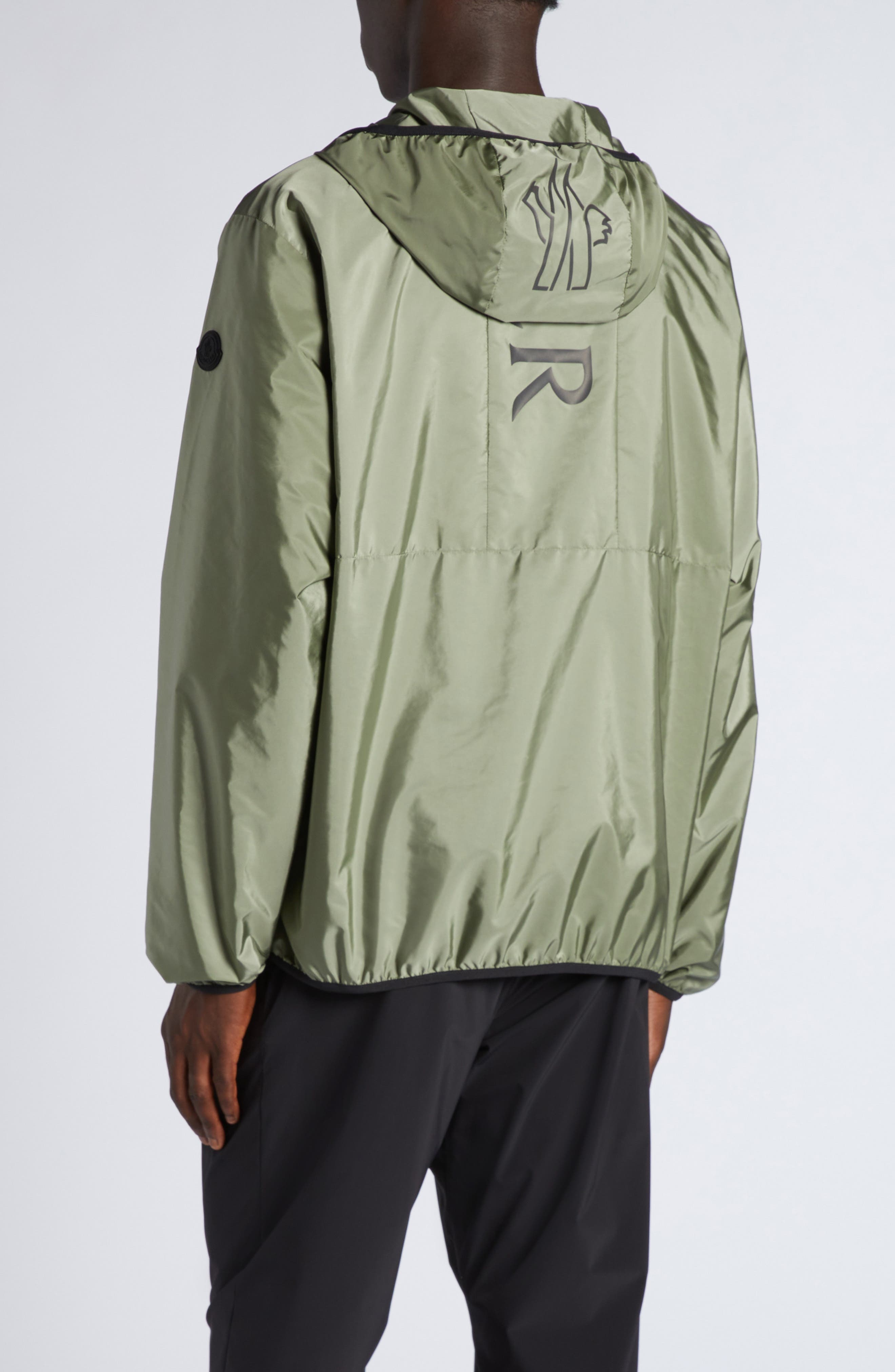 Moncler Granier Water Repellent Hooded Jacket in Smokey Olive at Nordstrom - 3