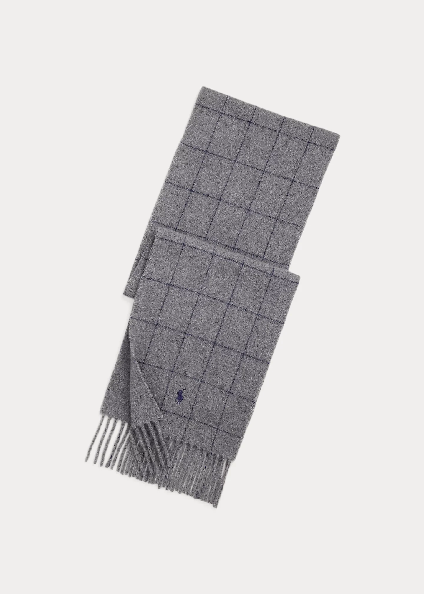 Reversible Windowpane Wool-Blend Scarf - 1