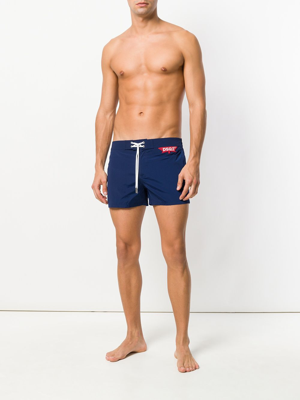 logo patch swim shorts - 2