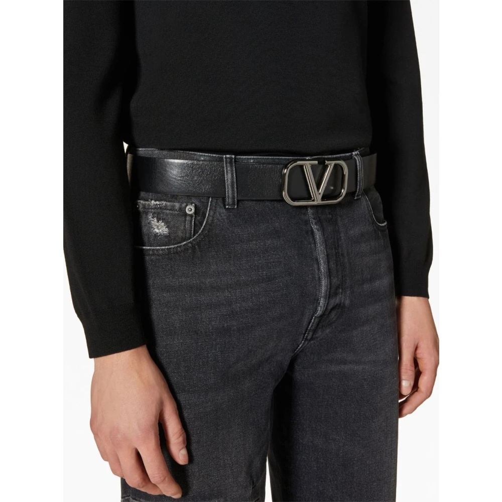 ベルト VALENTINO SS25 Black leather belt (5W0T0SJ0ECK 249) Valentino Garavani Black Leather Belt | italist
