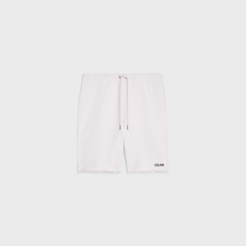 CELINE EMBROIDERED SHORTS IN COTTON FLEECE 1