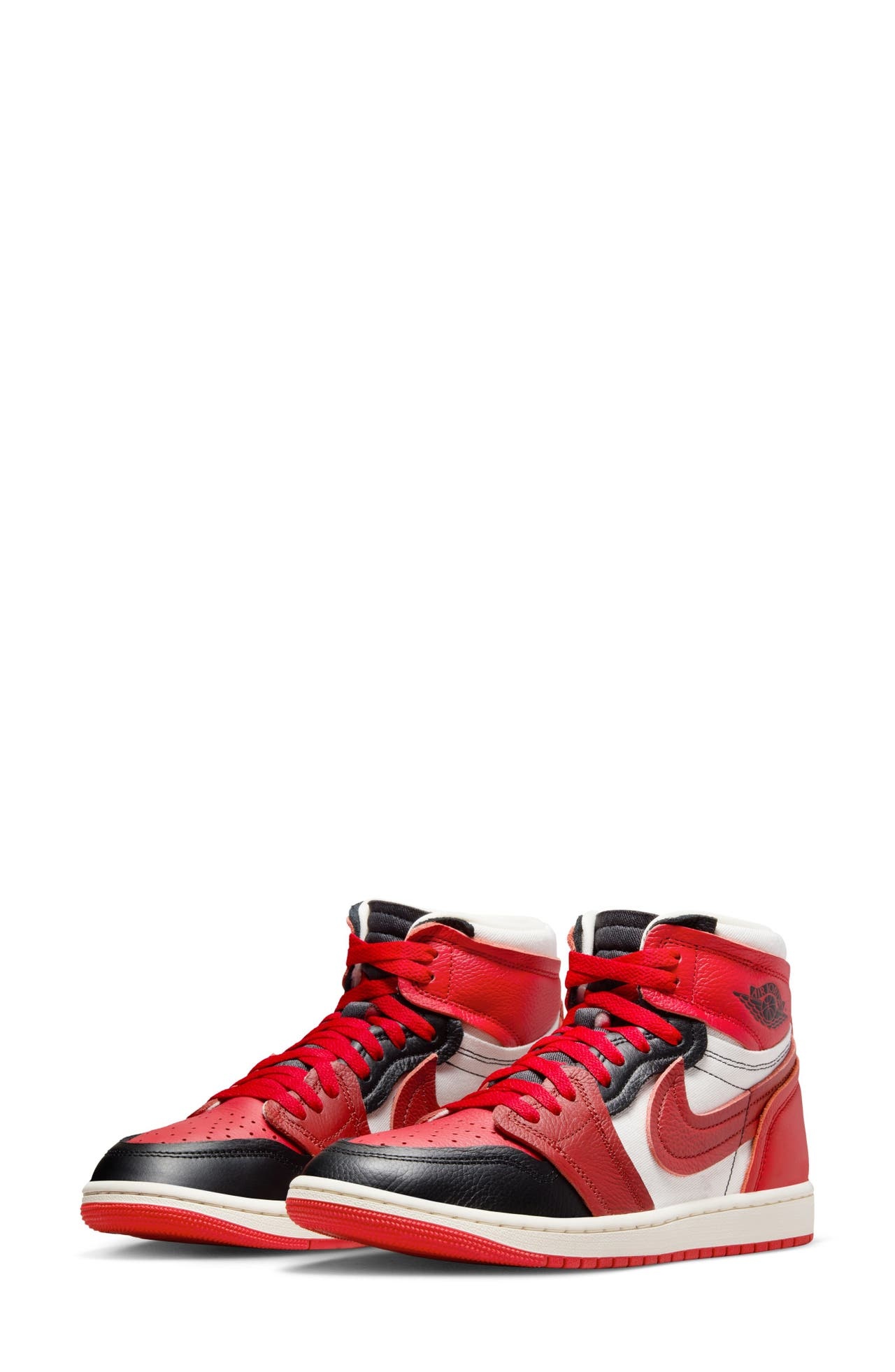 Air Jordan 1 High MM Basketball Sneaker in Sport Red/Red/Black/Sail at Nordstrom - 1