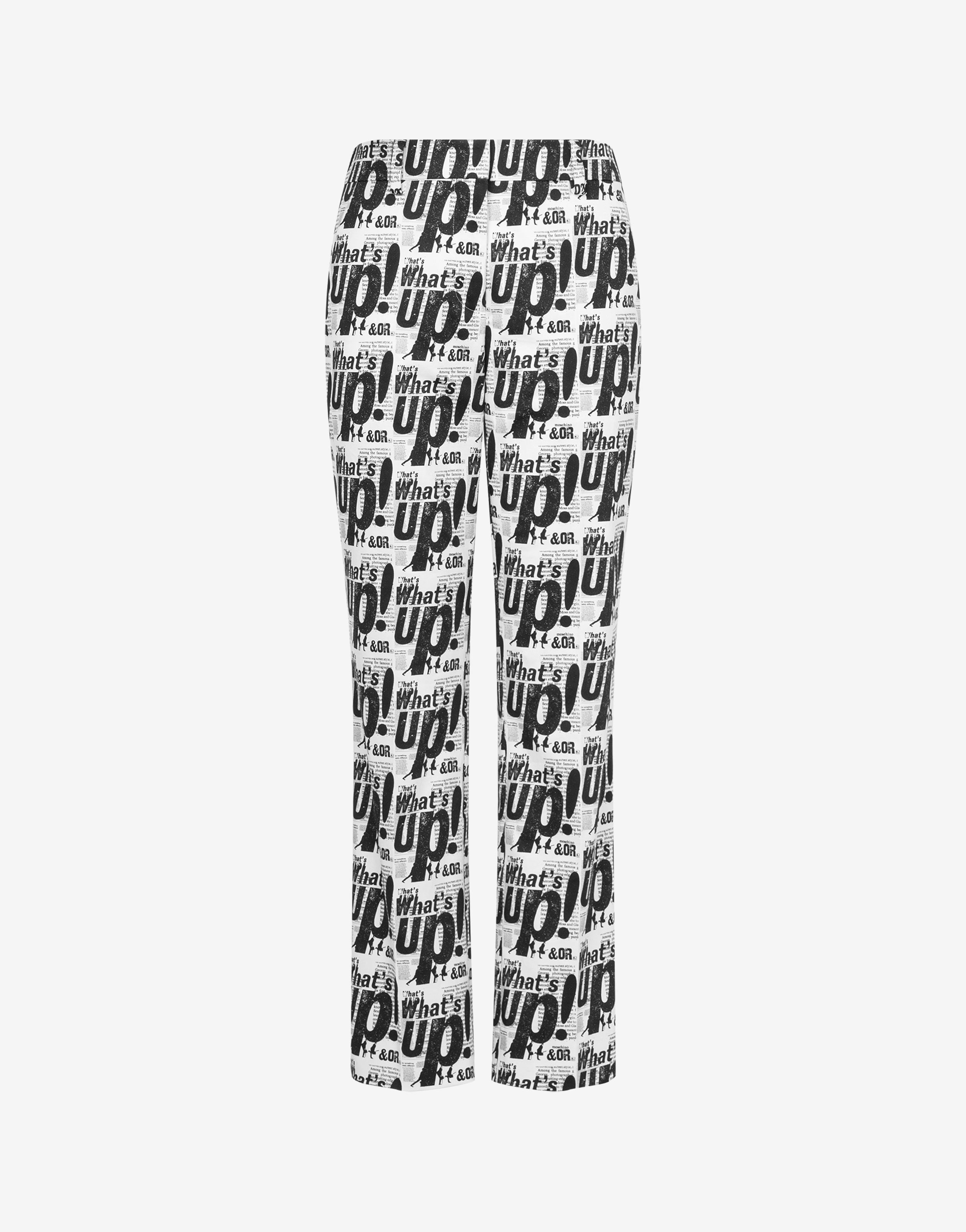 STRETCH COTTON SATIN PANTS 'WHAT'S UP' - 1