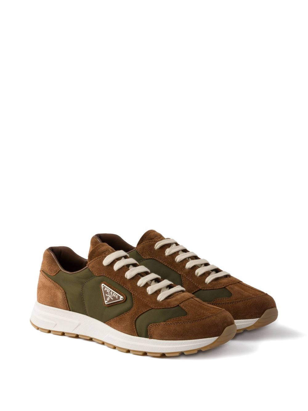 suede-panelled low-top sneakers - 2