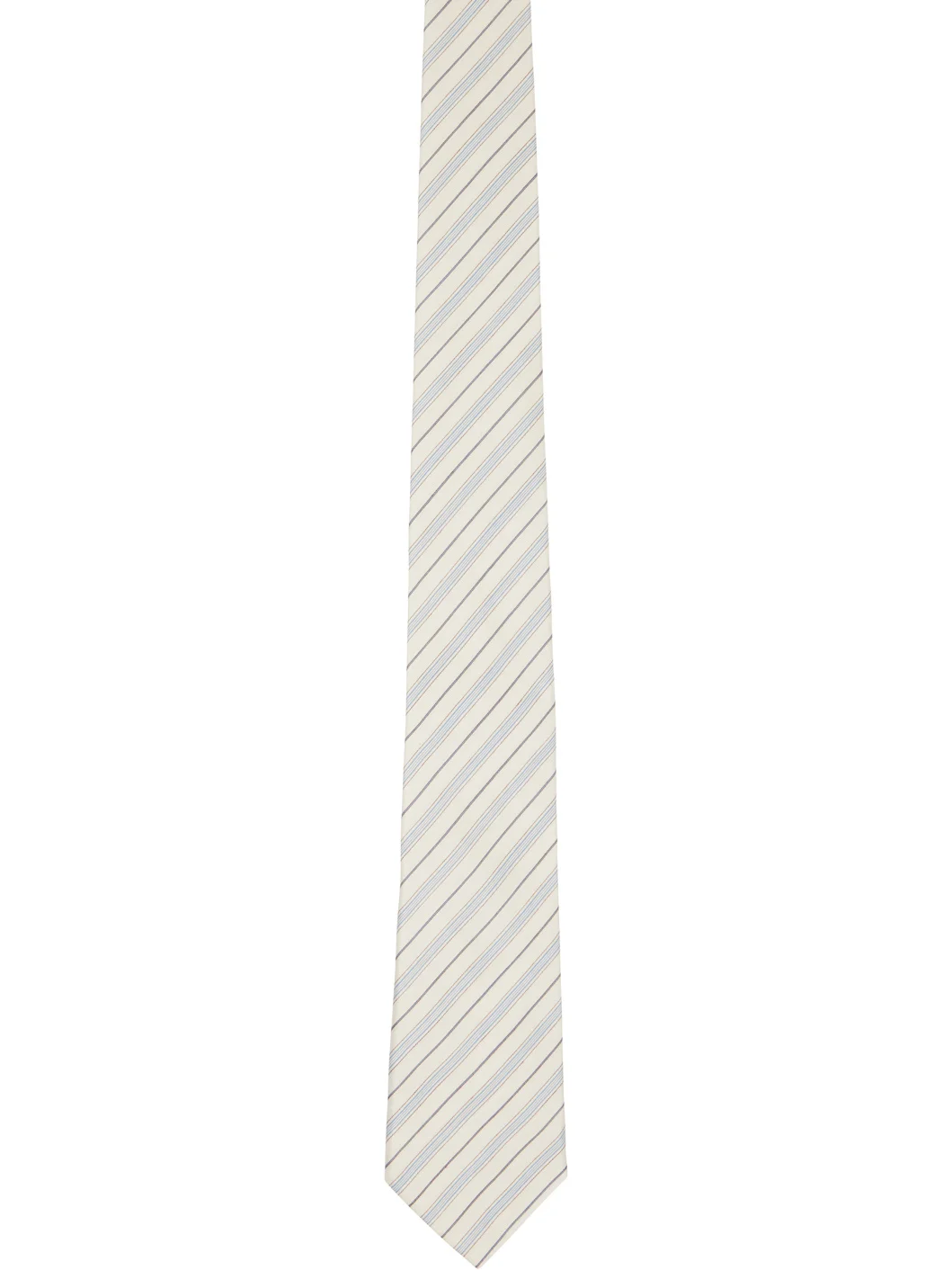 Off-White & Blue 'Shirting Stripe' Tie - 1