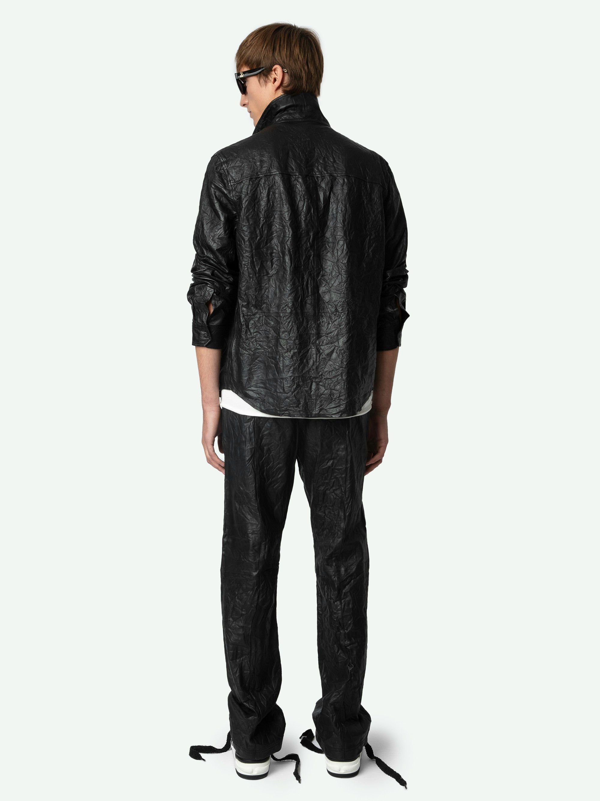 Serge Leather Shirt - 6