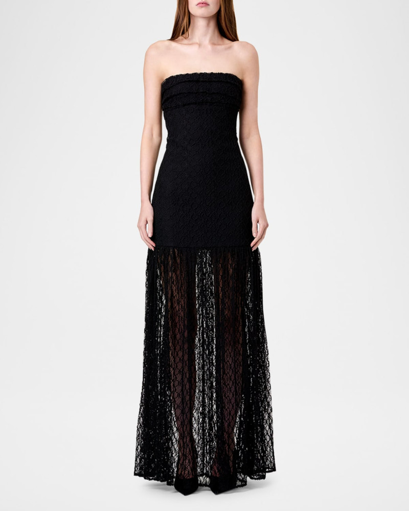 NICHOLAS Kairo Strapless A-Line Lace Gown outlook