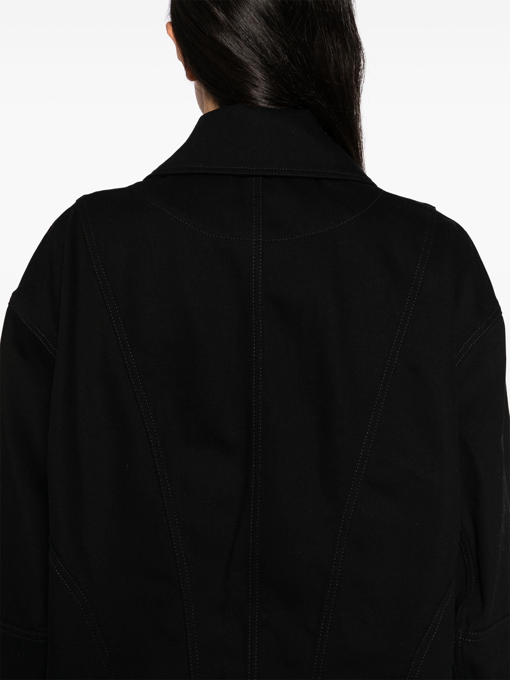 CORSET DETAILS DENIM JACKET - 5