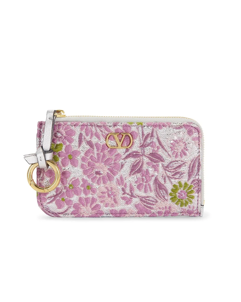 V Logo Signature Coin Purse - 1