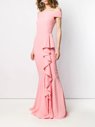 Alexander McQueen off-the-shoulder evening dress outlook